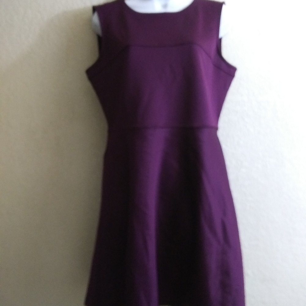 Daisy Fuentes, purple casual business dress, L - Picture 6 of 8